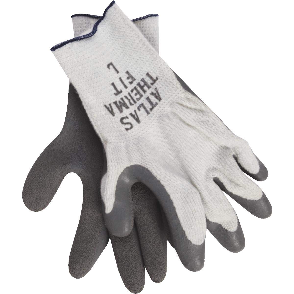 Atlas Therma Fit Unisex Indoor/Outdoor Rubber Latex Cold Weather Work Gloves - Warmth and Durability for Working Profess